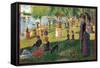 A Sunday on La Grande Jatte-Georges Seurat-Framed Stretched Canvas