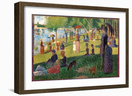 A Sunday on La Grande Jatte-Georges Seurat-Framed Art Print