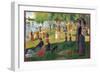 A Sunday on La Grande Jatte-Georges Seurat-Framed Art Print