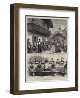 A Sunday School Treat in the Swiss Oberland-George Goodwin Kilburne-Framed Giclee Print