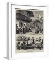 A Sunday School Treat in the Swiss Oberland-George Goodwin Kilburne-Framed Giclee Print