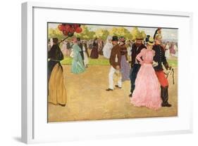A Sunday Walk in the Bois De Boulogne, 1899-Henri Jacques Edouard Evenepoel-Framed Giclee Print