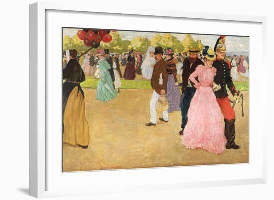 A Sunday Walk in the Bois De Boulogne, 1899-Henri Jacques Edouard Evenepoel-Framed Giclee Print