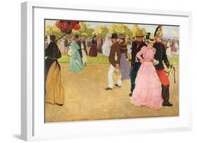 A Sunday Walk in the Bois De Boulogne, 1899-Henri Jacques Edouard Evenepoel-Framed Giclee Print