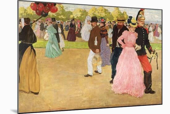 A Sunday Walk in the Bois De Boulogne, 1899-Henri Jacques Edouard Evenepoel-Mounted Giclee Print