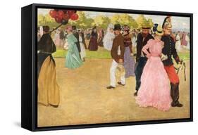 A Sunday Walk in the Bois De Boulogne, 1899-Henri Jacques Edouard Evenepoel-Framed Stretched Canvas