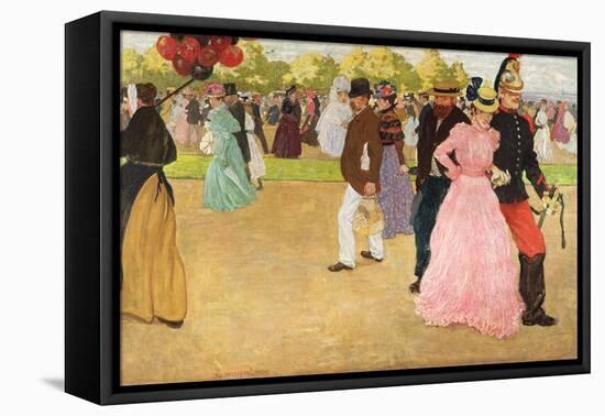 A Sunday Walk in the Bois De Boulogne, 1899-Henri Jacques Edouard Evenepoel-Framed Stretched Canvas