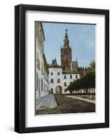 A Sunlit Square, Seville-Enrique Roldan-Framed Giclee Print