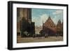 A Sunlit View of the Grote Markt with the St. Bavo Church and the Vleeshal, Haarlem (Oil on Panel)-Jan Weissenbruch-Framed Giclee Print