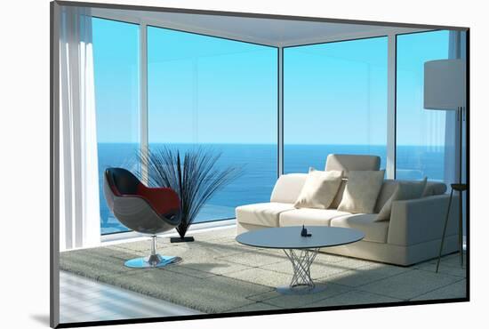 A Sunny Living Room Interior-PlusONE-Mounted Photographic Print
