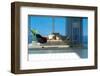 A Sunny Living Room with Large Windows-PlusONE-Framed Photographic Print