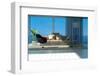 A Sunny Living Room with Large Windows-PlusONE-Framed Photographic Print