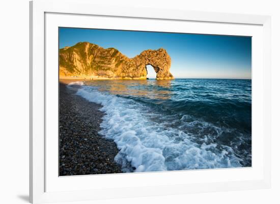 A Sunny Summer Evening at Durdle Door, Dorest England Uk-Tracey Whitefoot-Framed Photographic Print