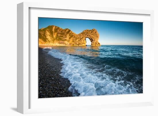 A Sunny Summer Evening at Durdle Door, Dorest England Uk-Tracey Whitefoot-Framed Photographic Print