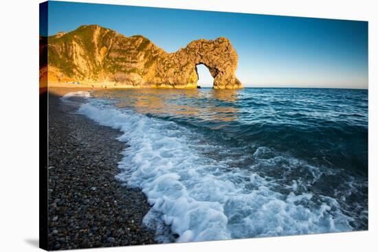 A Sunny Summer Evening at Durdle Door, Dorest England Uk-Tracey Whitefoot-Stretched Canvas