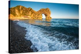 A Sunny Summer Evening at Durdle Door, Dorest England Uk-Tracey Whitefoot-Stretched Canvas