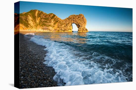 A Sunny Summer Evening at Durdle Door, Dorest England Uk-Tracey Whitefoot-Stretched Canvas