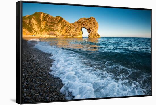 A Sunny Summer Evening at Durdle Door, Dorest England Uk-Tracey Whitefoot-Framed Stretched Canvas