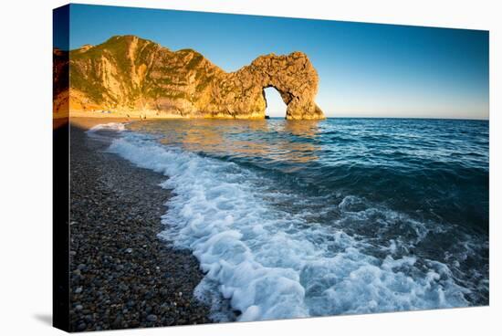 A Sunny Summer Evening at Durdle Door, Dorest England Uk-Tracey Whitefoot-Stretched Canvas