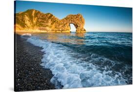 A Sunny Summer Evening at Durdle Door, Dorest England Uk-Tracey Whitefoot-Stretched Canvas