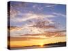 A Sunset in a Beach in Pensacola, Florida, Usa. the Sunset Painting the Sky and Cloud Patterns, Wit-Banilar-Stretched Canvas