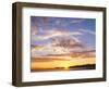 A Sunset in a Beach in Pensacola, Florida, Usa. the Sunset Painting the Sky and Cloud Patterns, Wit-Banilar-Framed Photographic Print