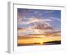 A Sunset in a Beach in Pensacola, Florida, Usa. the Sunset Painting the Sky and Cloud Patterns, Wit-Banilar-Framed Photographic Print