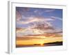 A Sunset in a Beach in Pensacola, Florida, Usa. the Sunset Painting the Sky and Cloud Patterns, Wit-Banilar-Framed Photographic Print