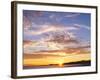 A Sunset in a Beach in Pensacola, Florida, Usa. the Sunset Painting the Sky and Cloud Patterns, Wit-Banilar-Framed Photographic Print