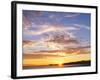 A Sunset in a Beach in Pensacola, Florida, Usa. the Sunset Painting the Sky and Cloud Patterns, Wit-Banilar-Framed Photographic Print