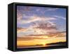 A Sunset in a Beach in Pensacola, Florida, Usa. the Sunset Painting the Sky and Cloud Patterns, Wit-Banilar-Framed Stretched Canvas