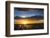 A Sunset Is Reflected in the Flood Waters of the Salar De Uyuni in Potosi, Bolivia-Sergio Ballivian-Framed Photographic Print
