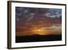 A Sunset Lights Up the Sky Behind Mount Elden on Approach to Flagstaff, Arizona-Pilar Law-Framed Photographic Print