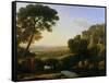 A Sunset or Landscape with Argus Guarding Io-Claude Lorraine-Framed Stretched Canvas