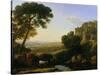 A Sunset or Landscape with Argus Guarding Io-Claude Lorraine-Stretched Canvas