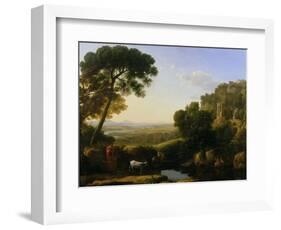 A Sunset or Landscape with Argus Guarding Io-Claude Lorraine-Framed Giclee Print