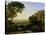 A Sunset or Landscape with Argus Guarding Io-Claude Lorraine-Stretched Canvas