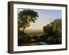 A Sunset or Landscape with Argus Guarding Io-Claude Lorraine-Framed Giclee Print