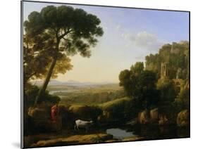 A Sunset or Landscape with Argus Guarding Io-Claude Lorraine-Mounted Giclee Print