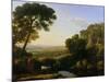 A Sunset or Landscape with Argus Guarding Io-Claude Lorraine-Mounted Giclee Print