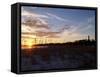 A Sunset over a Beach in Pensacola, Florida, Usa.-Banilar-Framed Stretched Canvas