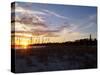 A Sunset over a Beach in Pensacola, Florida, Usa.-Banilar-Stretched Canvas