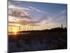 A Sunset over a Beach in Pensacola, Florida, Usa.-Banilar-Mounted Photographic Print