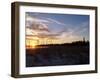 A Sunset over a Beach in Pensacola, Florida, Usa.-Banilar-Framed Premium Photographic Print