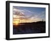 A Sunset over a Beach in Pensacola, Florida, Usa.-Banilar-Framed Premium Photographic Print