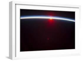 A Sunset over the Aleutian Islands, with Noctilucent Clouds-null-Framed Photographic Print
