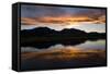 A Sunset over the Rocky Mountains Is Reflected in a Lake Near Boulder, Colorado-Sergio Ballivian-Framed Stretched Canvas