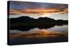 A Sunset over the Rocky Mountains Is Reflected in a Lake Near Boulder, Colorado-Sergio Ballivian-Stretched Canvas