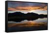 A Sunset over the Rocky Mountains Is Reflected in a Lake Near Boulder, Colorado-Sergio Ballivian-Framed Stretched Canvas