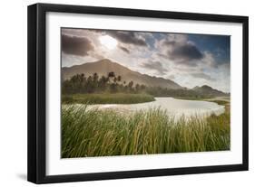 A sunset scene in Arrecifes beach, Tayrona national park, Colombia.-Alex Saberi-Framed Photographic Print